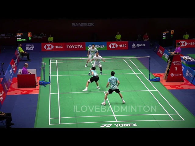 Mohammad AHSAN/Hendra SETIAWAN vs WEI Chun Wei/WU Guan Xun - Thailand Open 2024 class=