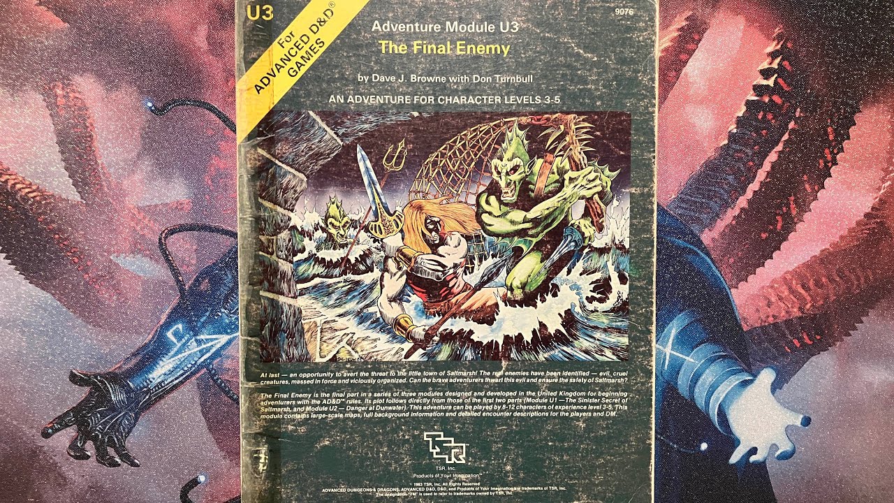 U3 The Final Enemy ADVANCED DUNGEONS & DRAGONS TSR 1983 Review and Thoughts 