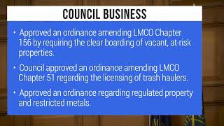 Louisville Metro Council Meeting Recap. July 31, 2025