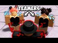 Weird toxic teamers get humbled in roblox the strongest battlegrounds