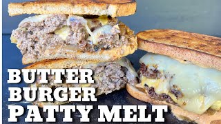 Butter Burger Patty Melt (Smashburger on the Camp Chef Griddle)