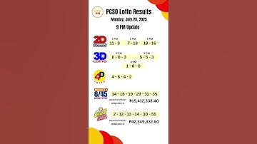 PCSO 2D 3D 4D 6/45 6/55 Lotto Results Today 9PM Draw July 28, 2025