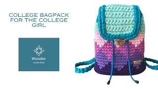 Beautiful College Bagpack for your college bag pack woolen knitted
