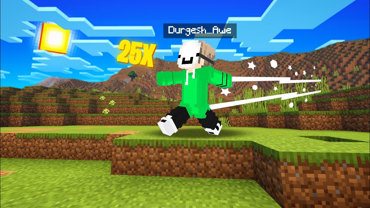 MINECRAFT ON FAST FORWARD 25X SPEED! - YouTube