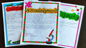 biology project acknowledgement - certificate and bibliography writing project science | howtofunda