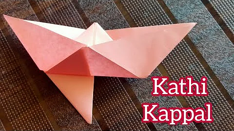 Origami Series - 2 | How to make Kathi kappal | Knife Boat | Boat with sword fin | Kurinjikathambam