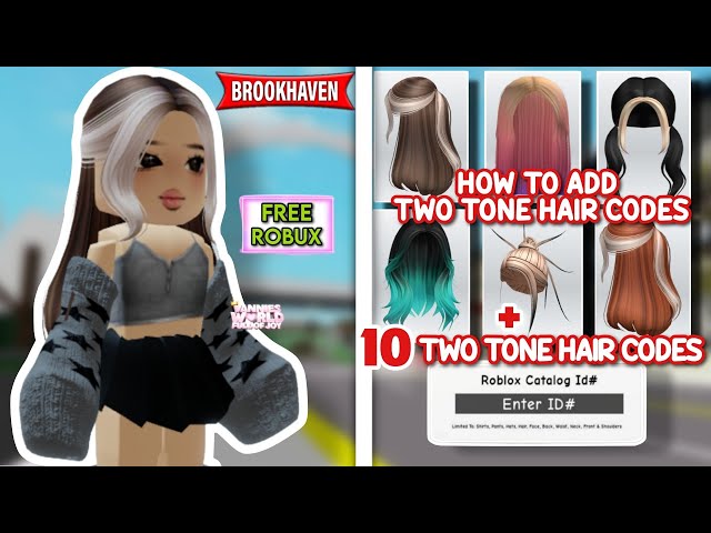 HOW TO ADD ID HAIR CODES + 10 HAIR ID CODES FOR BROOKHAVEN 🏡RP ROBLOX 🤩✨️  