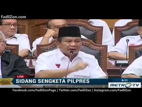 Pidato Prabowo Subianto pada Sidang Sengketa Pilpres 2014 di MK (Liputan Metro TV)