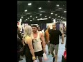 Skinny guy bumping into bodybuilders prank