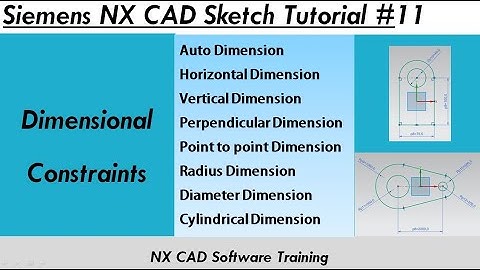 NX CAD Sketch Beginners Tutorial#11|Dimensional Constraints NX CAD | Reference Dimension.