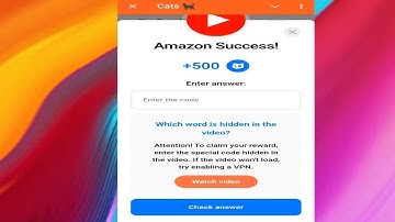 Amazon Success! Answer  | Amazon Success +500 Cats Amazon Success! Cats YouTube video Code Today Ans