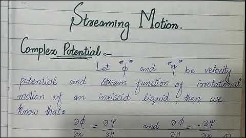 Complex Potential(Streaming Motion)