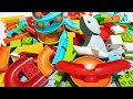 Satisfying Building Blocks Marble Run Long Track Whale 401 Marble Run ASMR TV Live 14