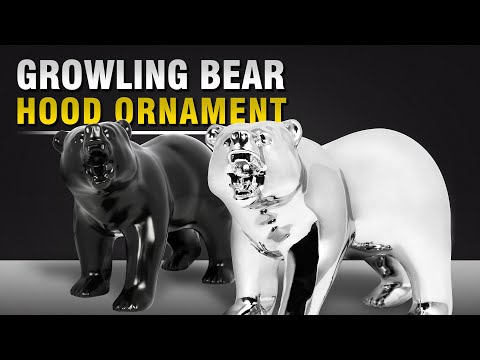 クリスキング トール ベースプレート OS ステンレス製 レア 入手困難 Grand General Growling Bear Hood Ornament GG48186-48187 - YouTube