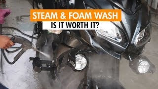 Steam and Foam Wash | Motorcycle SPA | Is it worth Steam and Foam wash? 960 FPS shots