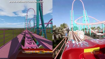 Xcelerator (Improved Version) | Comparison (Real vs NL2) | NoLimits 2 | Intamin Accelerator Coaster