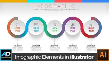 Infographic Elements Design template 011 | Adobe Illustrator 2021 Tutorial