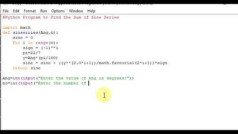 Python Program to Find the Sum of Sine Series