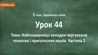 #44 Випадки чергування голосних і приголосних звуків. Частина 2. Відеоурок з української мови 5 клас #44 Випадки чергування голосних і приголосних звуків. Частина 2. Відеоурок з української мови 5 клас