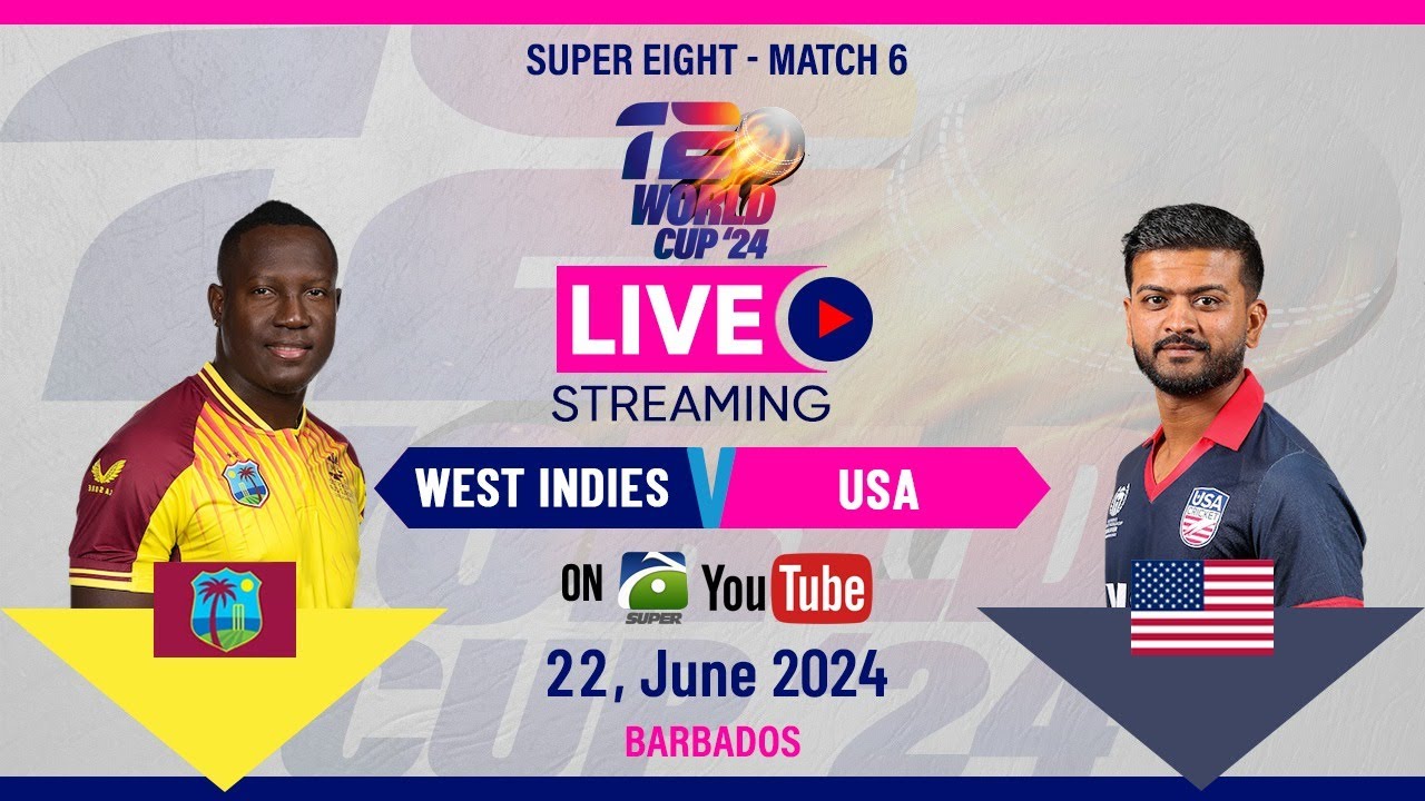 Live T20 World Cup 2024 Scorecard West Indies vs USA ICC Men's T20
