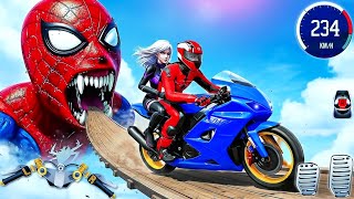Superhero Bike Stunt Race 3D -Extreme Motocross Dirt Bike Racing Game | Android Gameplay screenshot 4