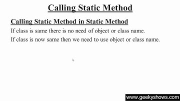 64. Calling Static method in static method in Java Programming (Hindi)