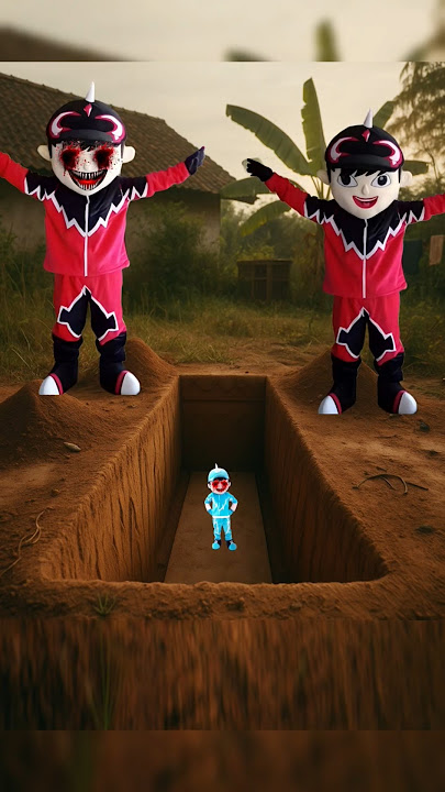Badut Boboiboy halilintar di belakang rumah , orang kaya mati orang miskin mati