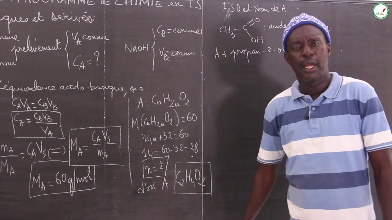 Cours - Terminale S - Physique / Chimie : Synthèse cours / Acides carboxyliques et dérivés / M. Diop