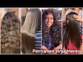 Permanent straightening on very curly hair / Rebonding on curly hair /smoothening step by step