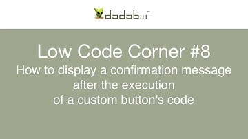 How to show a confirmation after the execution of custom buttons
