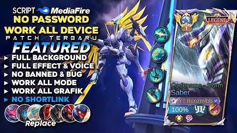 NEW! Script Skin Saber Legend Codename Storm No Password | Full Effect & Voice - Latest Patch 2025