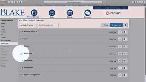 Creating assignment groups in Canvas