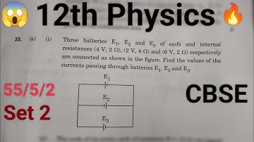 Three batteries E1, E2 and E3 of emfs and internal resistances (4V, 2 ohm),(2V, 4 ohm) and (6V,2ohm)