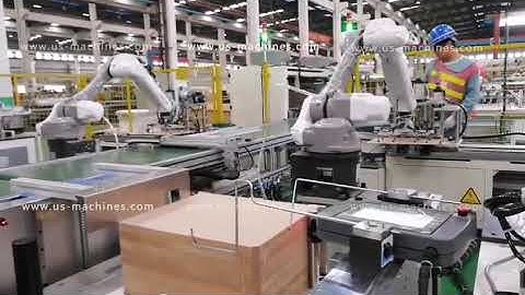 Automatic robot hand operation running video for cardboard hole drilling application case