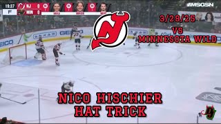 Nico Hischier Full Hat Trick 3/29/25 #NJDevils