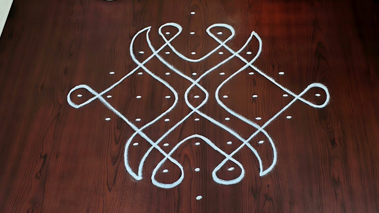 9×1dots melikala muggulu|easy rangoli|daily chukkala muggulu||sikku,kambhi,neli kolams|#Nice Rangoli