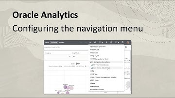 Configuring Navigation Menu in Oracle Analytics