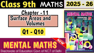Mental Maths Class 9 Chapter 11 Surface areas and Volumes | Q1 - Q10