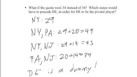 Math 103 Measuring Power 15: Shapley-Shubik and the Electoral College