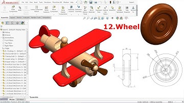 SolidWorks Tutorial Wooden toy Plane 12.Wheel