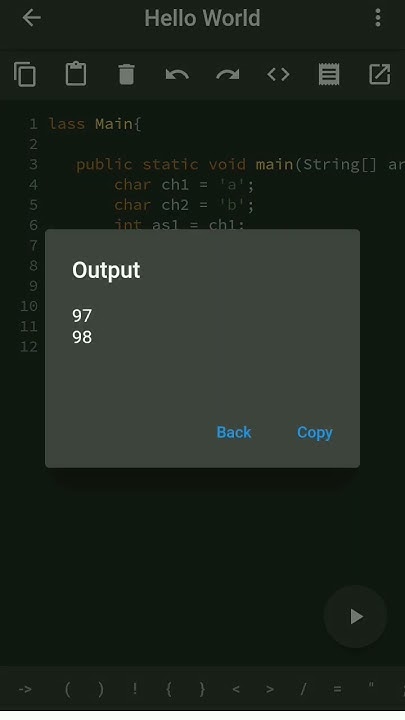 Print ASCII value program in java - YouTube