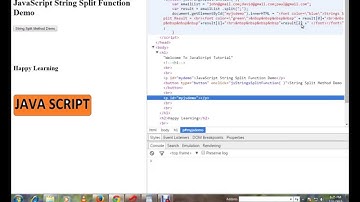 TAMIL STRINGS SPLIT METHOD IN JAVASCRIPT DEMO