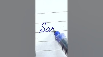Sara - Beautiful name in Cursive writing | Cursive writing for beginners | #shorts