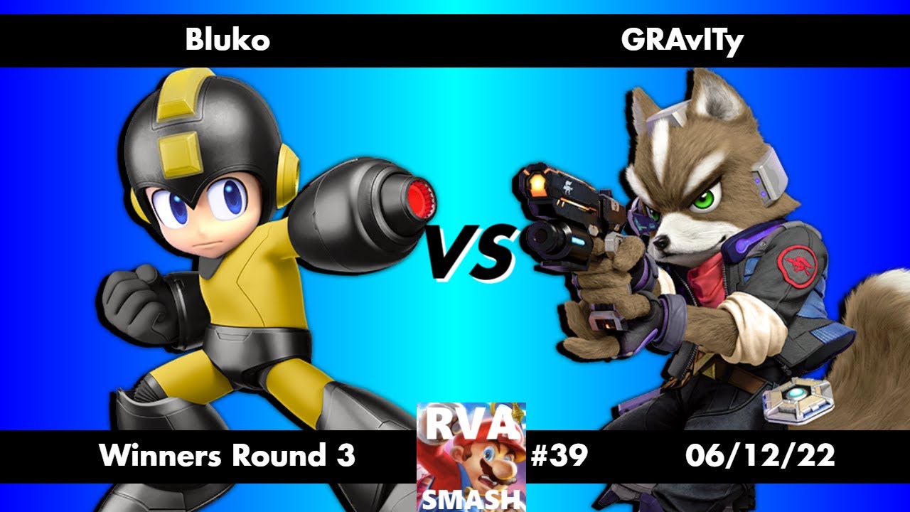 RVA Smash 39 Bluko (Mega Man) vs GRAvITy (Fox) Winners R3 Smash