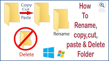 How to rename, copy, cut, paste and delete folder | Folder tips and tricks