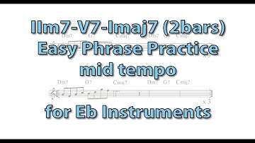 for Eb) Easy Phrase Practice - Major II-V-I (2bars)  tempo110
