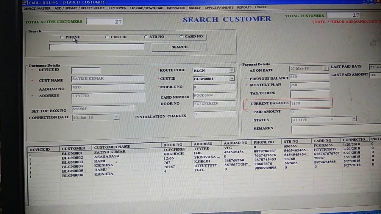 CABLE BILLING SOFTWARE ENGLISH DEMO - YouTube