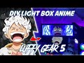 Diy light box anime one piece luffy gear 5 dari kertas hvs