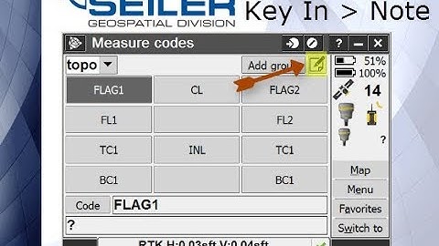 Trimble Access- General Survey- Key In Note
