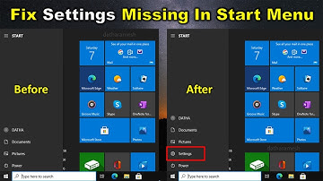 How to Fix Settings Missing In Start Menu Windows 10
